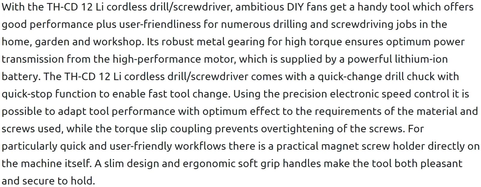 מברגה נטענת מקצועית היינל איינהל EINHELL 12V TH-CD 12 LI TEXT